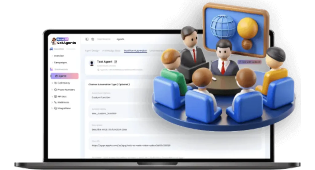 AI voice agent making outbound call for lead generation and sales outreach