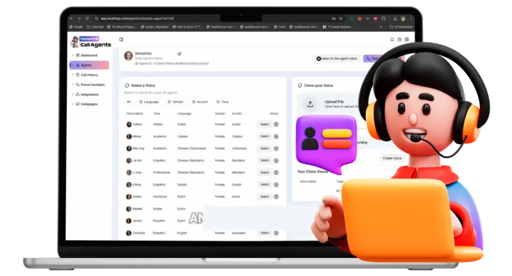Team of AI callers handling sales, support, lead qualification, and appointment setting for business growth