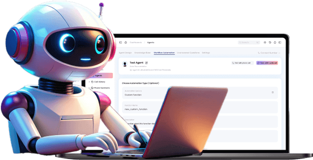 iCall Agents dashboard displaying an AI-powered virtual sales team operating 24/7.